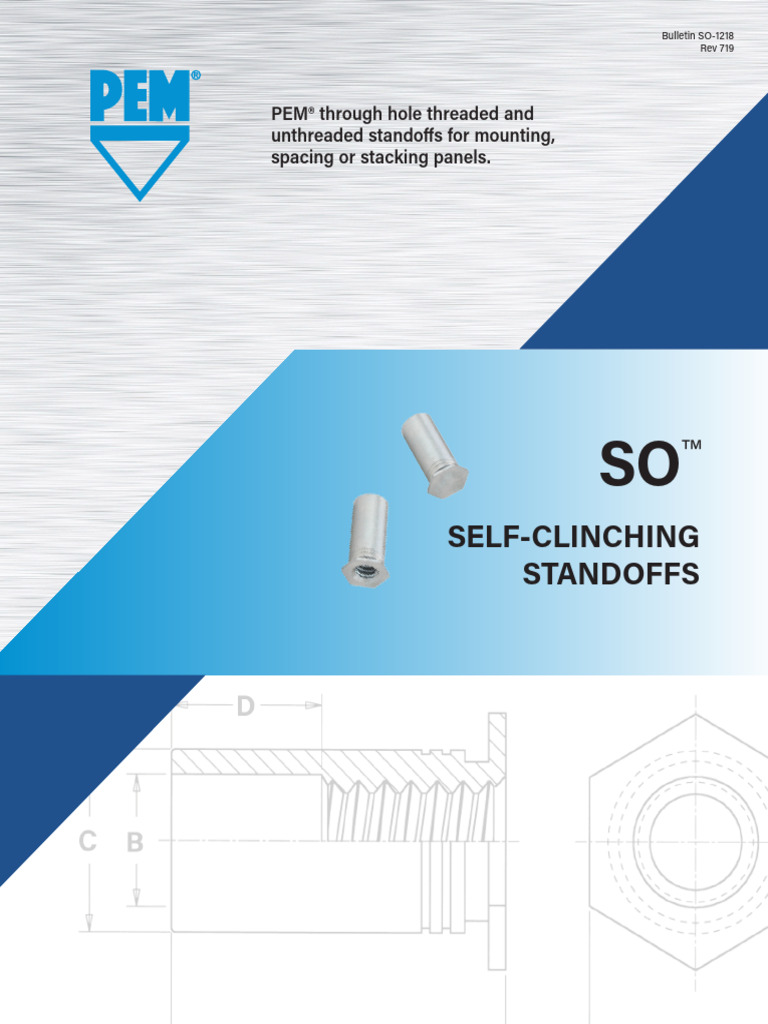 PEM Self Clinching Standoff | PDF | Stainless Steel | Mechanical ...