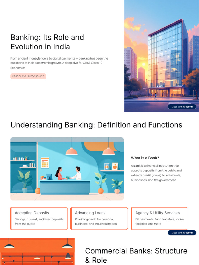Banking Its Role and Evolution in India | PDF | Banks | Reserve Bank Of ...