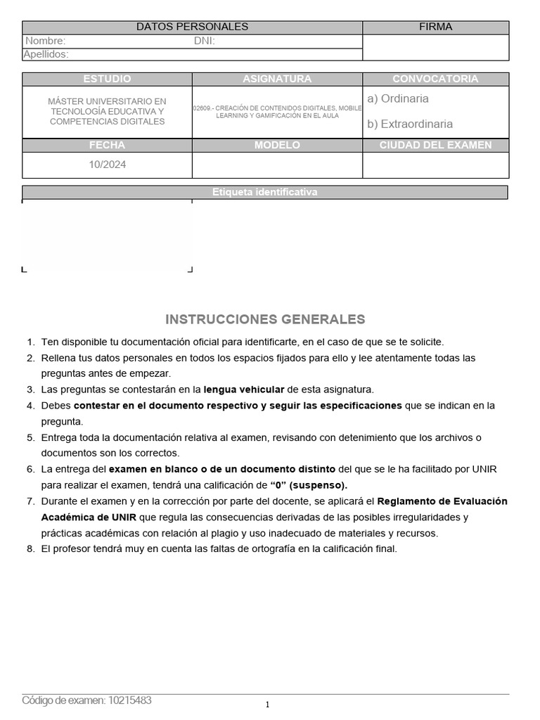 Modelo de Examen CCD | PDF | Modificación de comportamiento | Aprendizaje