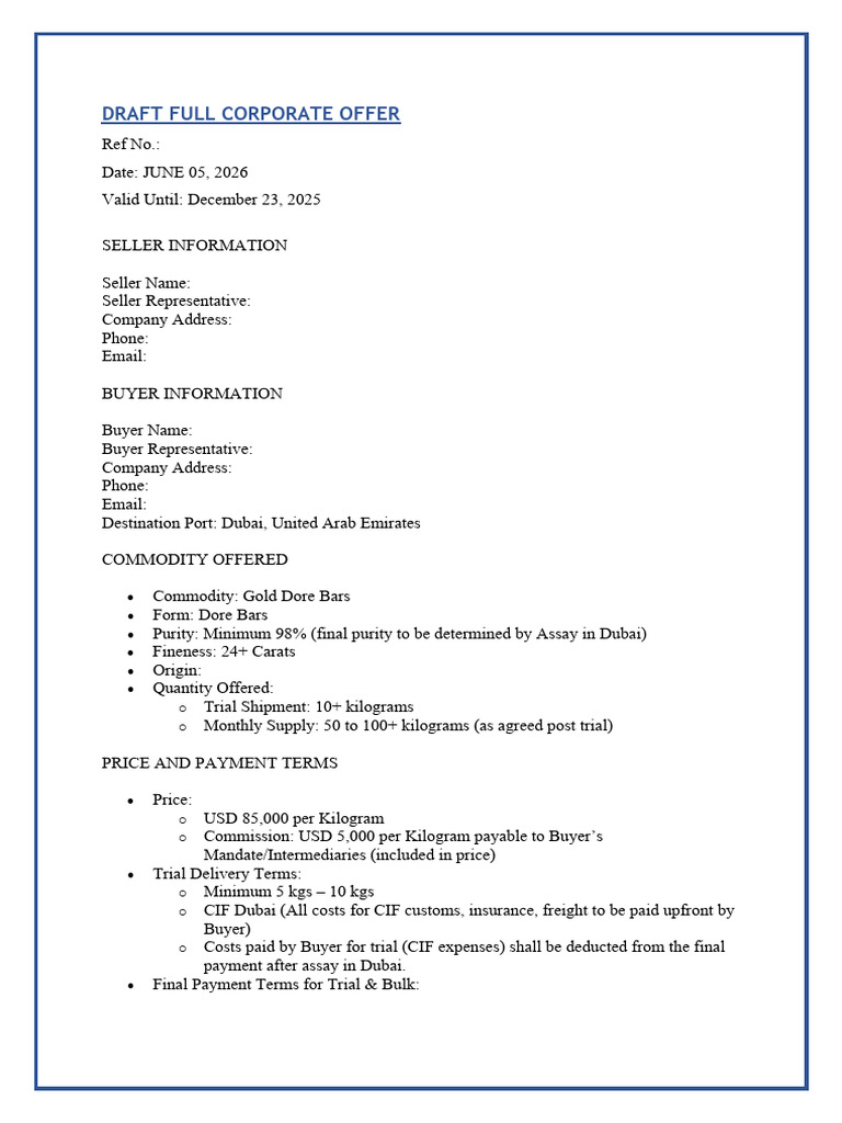 FCO DRAFT - DECEMBER 2025 (1) | PDF | Business