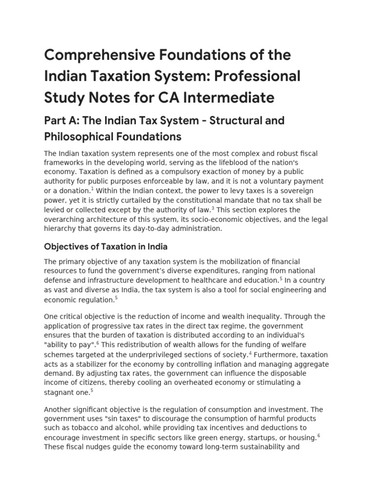 CA Intermediate Taxation Notes Preparation | PDF | Taxes | Value Added Tax