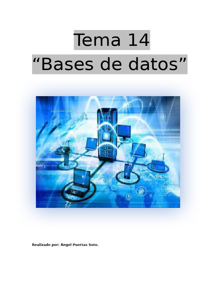 Tema 14 Base de Datos | PDF | Bases de datos | Ventana (informática)