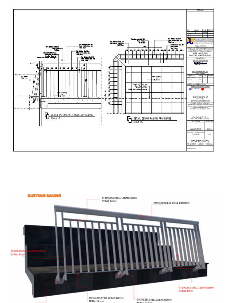 Detai Railing KSPN Project | PDF