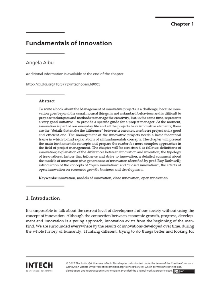 Fundamentals of Innovation | PDF | Creativity | Innovation