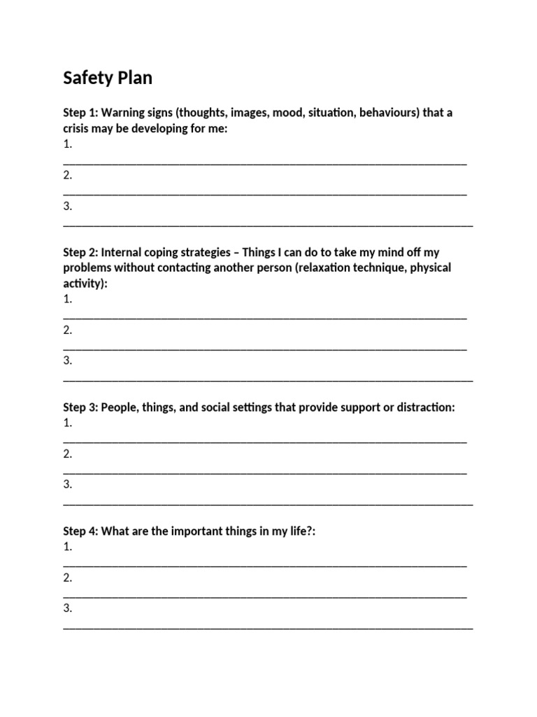 Safety Plan Template | PDF