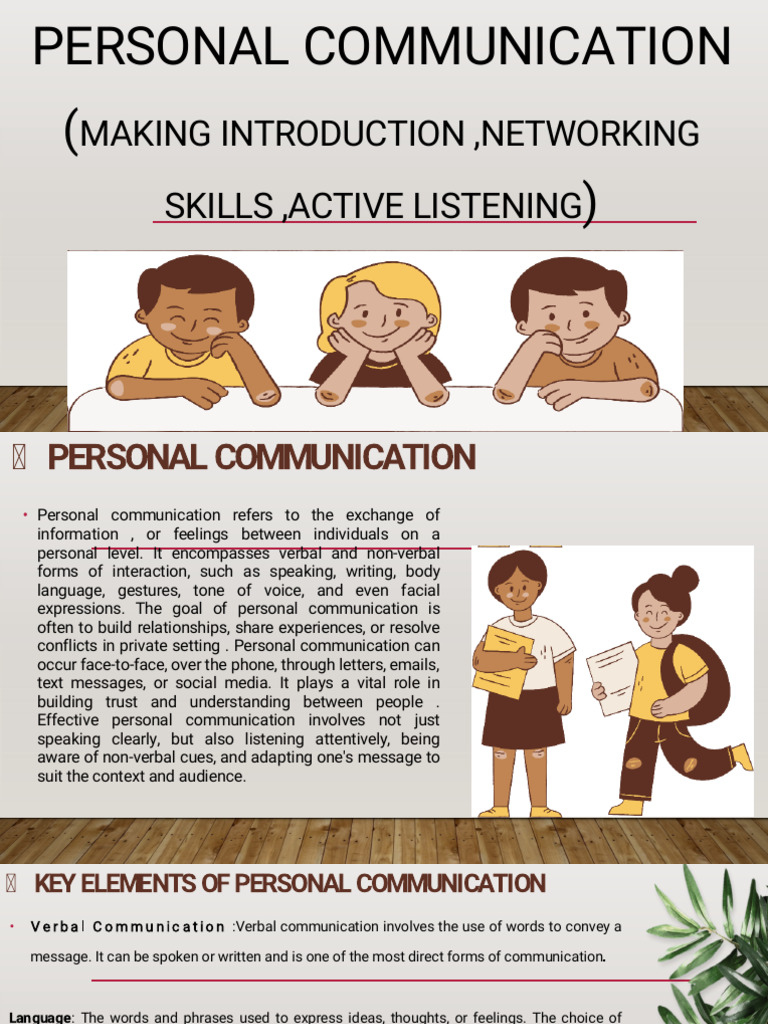 Personal Communication | PDF | Nonverbal Communication | Communication