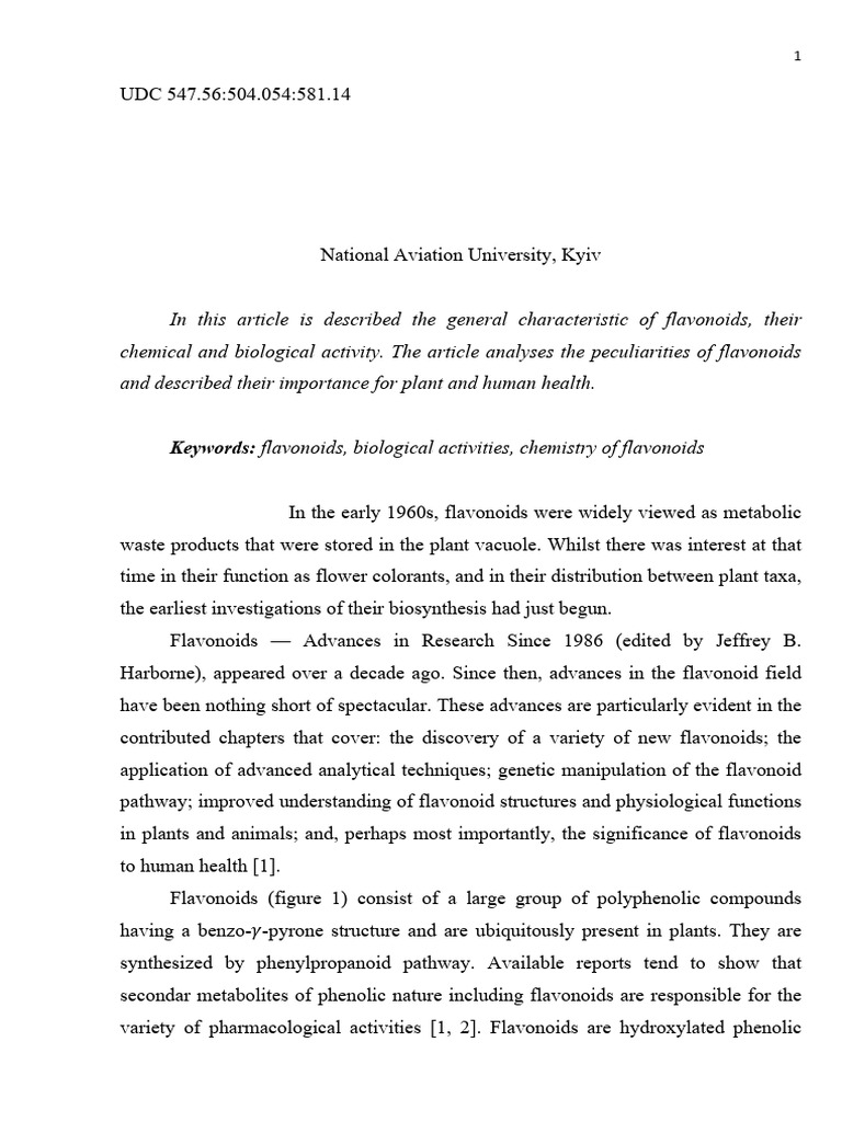 Flavonoids Chemistry and Biological Activities 2y5386zi1o | PDF ...