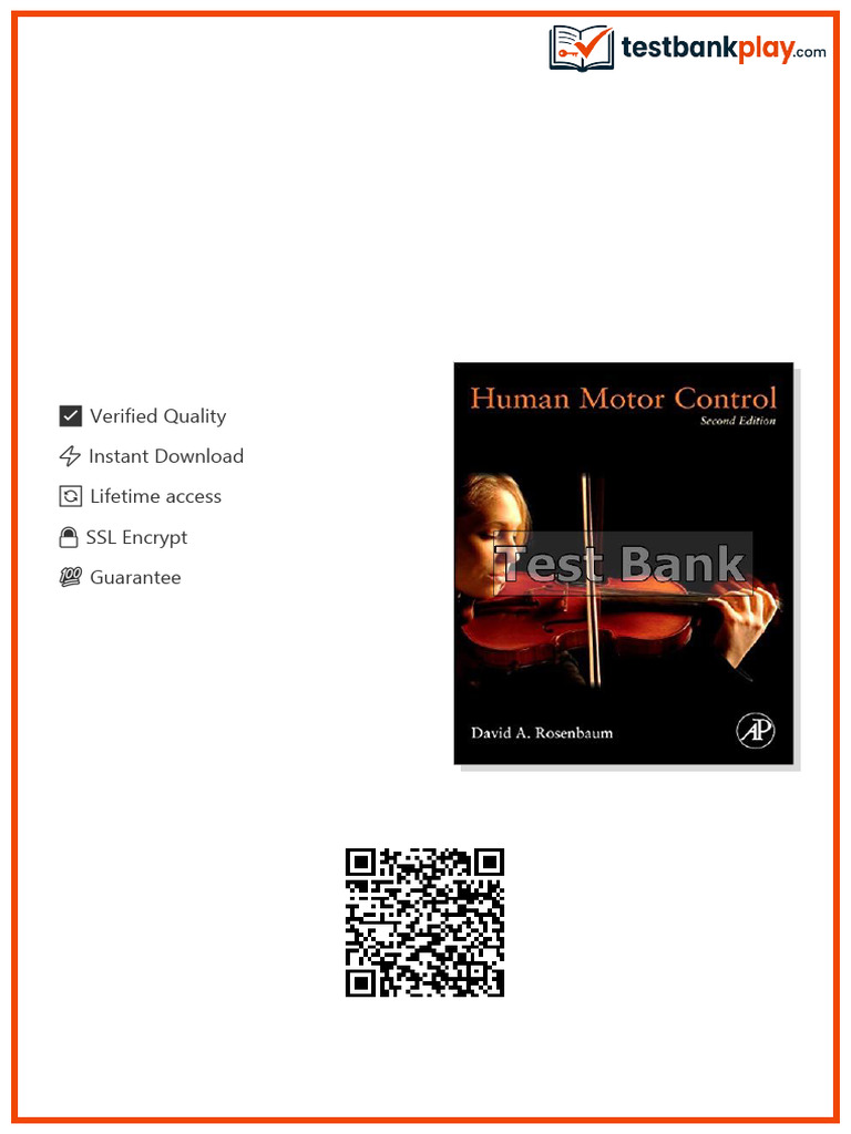 Human Motor Control 2nd Edition Rosenbaum Test Bank online reading | PDF