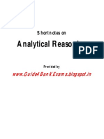 Short Notes On Analytical Reasoning