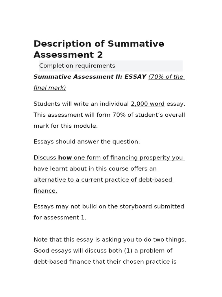 Summative Assessment 2 | PDF
