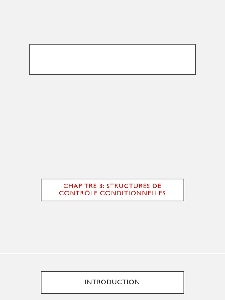 Chapitre 3 | PDF | Structure de contrôle | Programme informatique