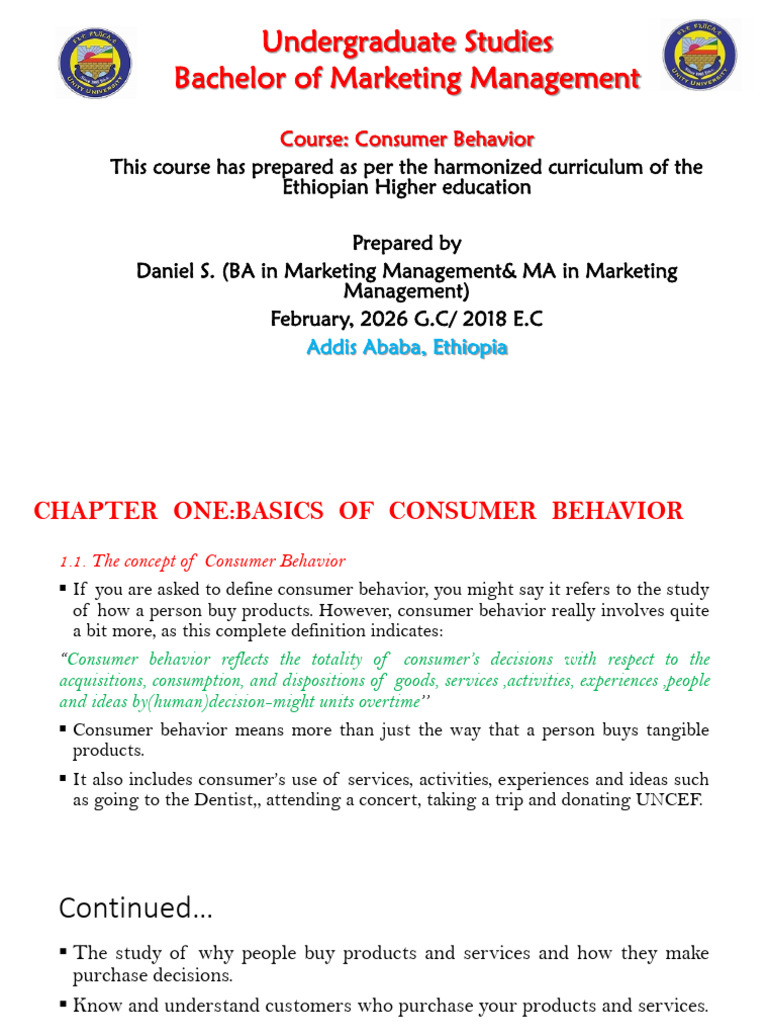CB.CH1 | PDF | Consumer Behaviour | Marketing