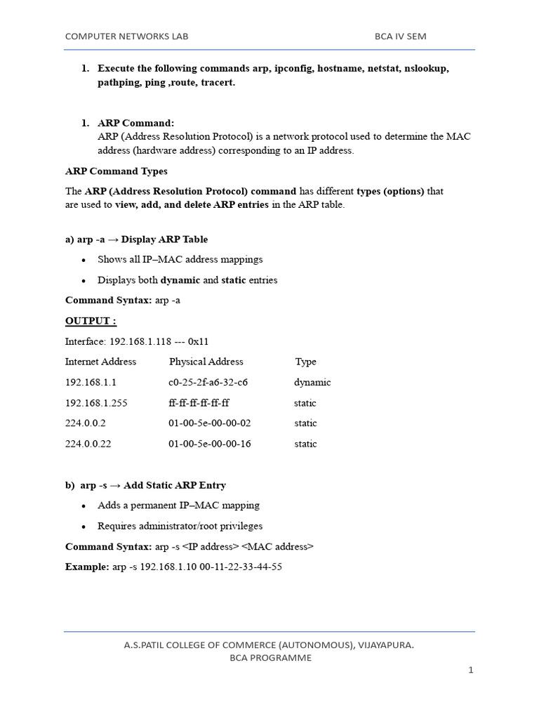 CN Lab Manual Part A & Part B | PDF | Ip Address | Transmission Control ...