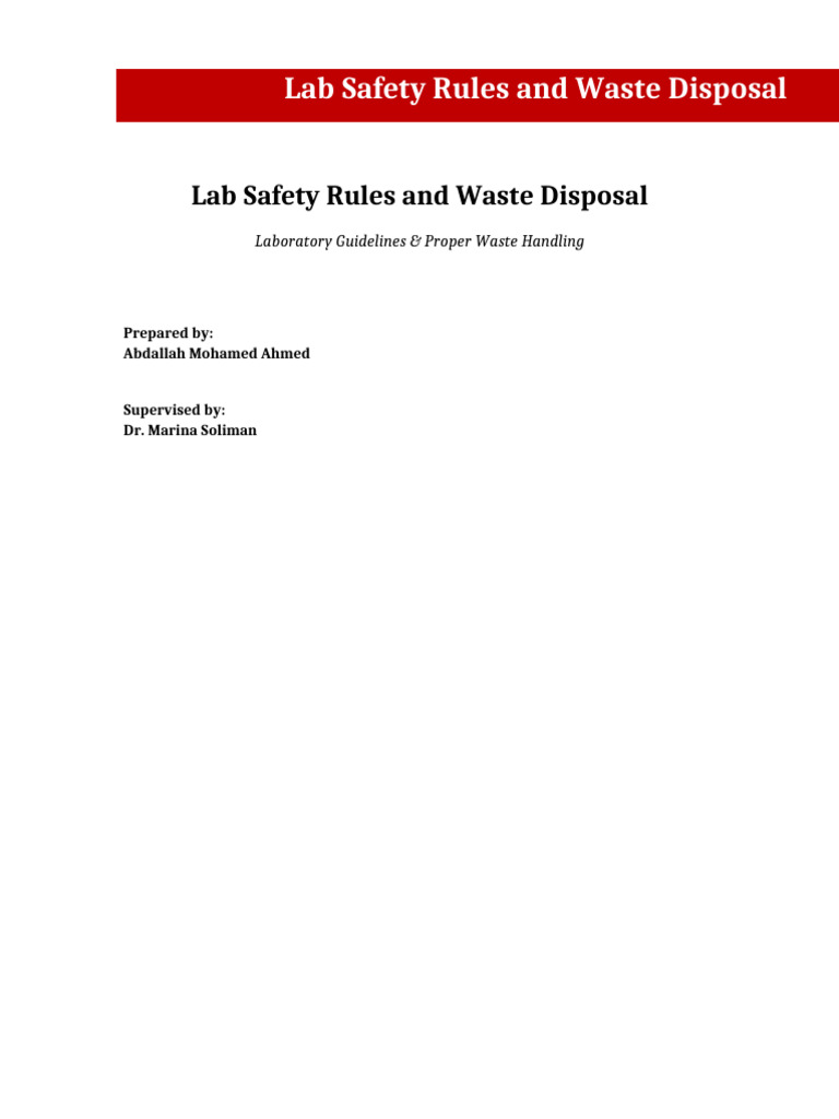 Lab Safety Red Styled | PDF
