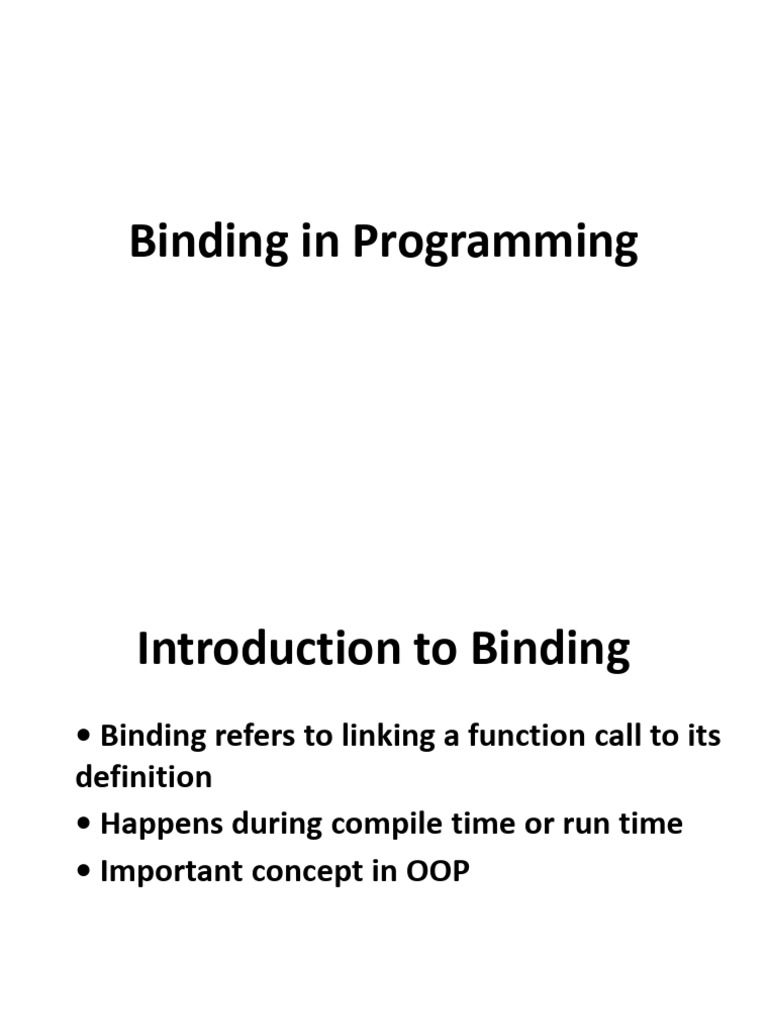 Binding Presentation | PDF