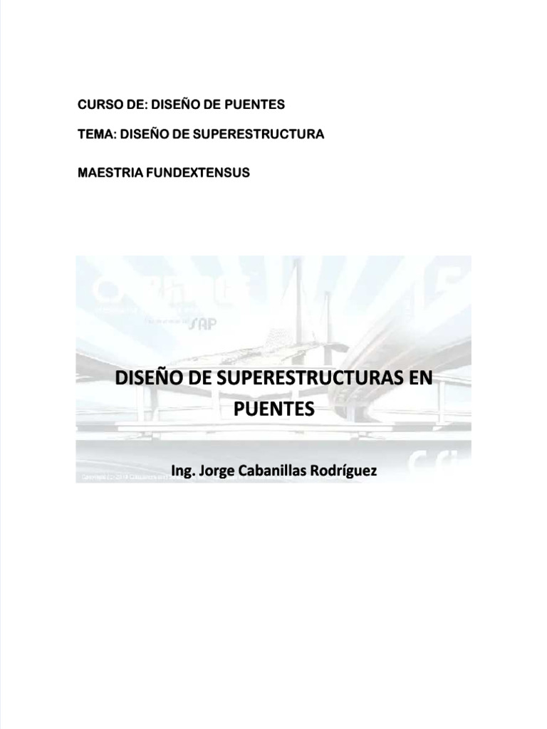 PDF Diseo de Super Estructura en Puentes Compress | PDF