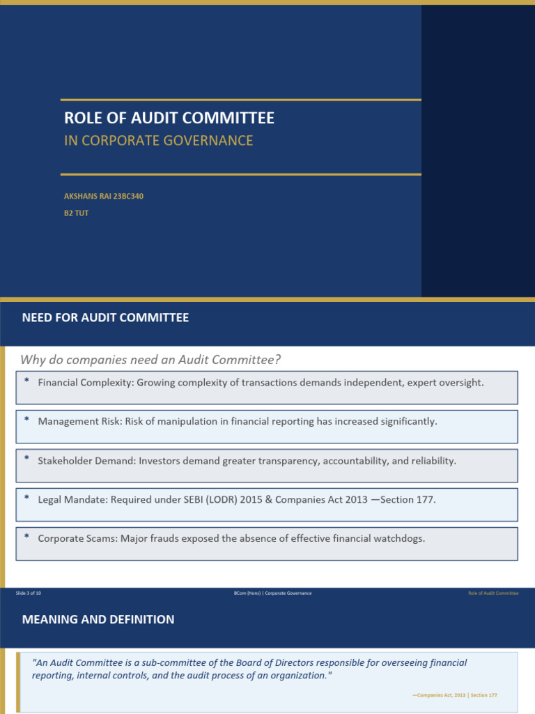 Audit Committee Corporate Governance.pdf (1) | PDF | Audit | Audit ...