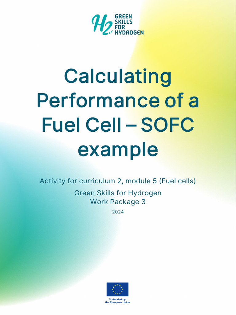 Activity Description Calculating Performance of a Fuel Cell SOFC ...