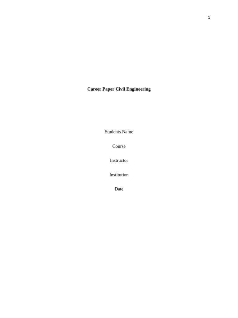 Career Paper Civil Engineering | PDF | Engineering | Knowledge