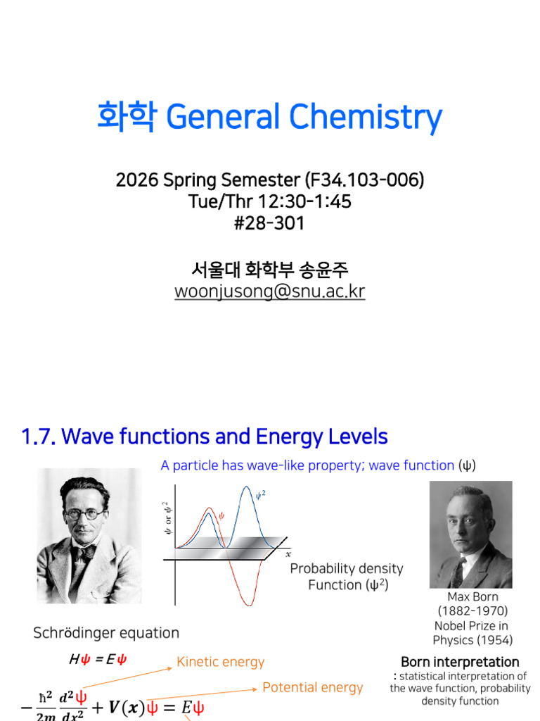 260312 Chapter1 Student | PDF | Atomic Orbital | Quantum Mechanics