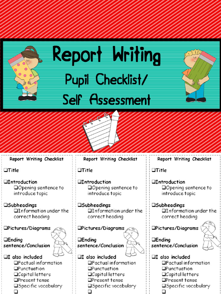 ReportWritingInformationalChecklistSelfAssessmentFREEBIE-1 | PDF
