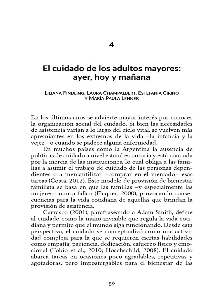 El Cuidado de Los Adultos Mayores | PDF | Vejez | Sufrimiento