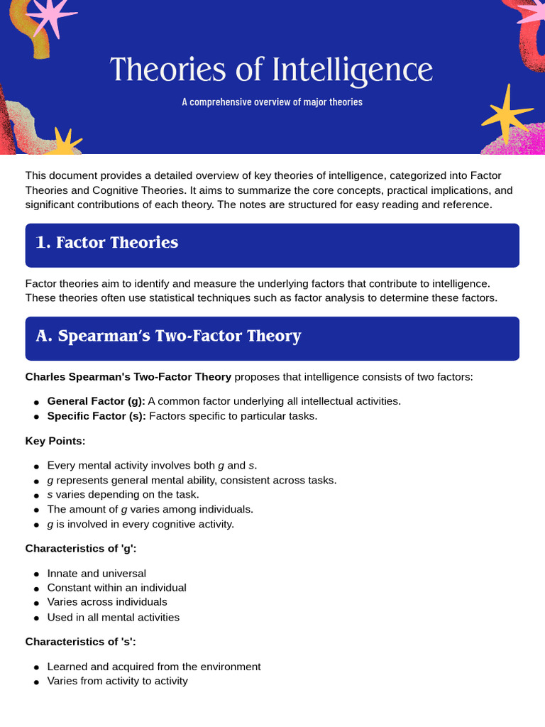 Theories of Intelligence 20260409 181656 0000 | PDF | Intelligence ...