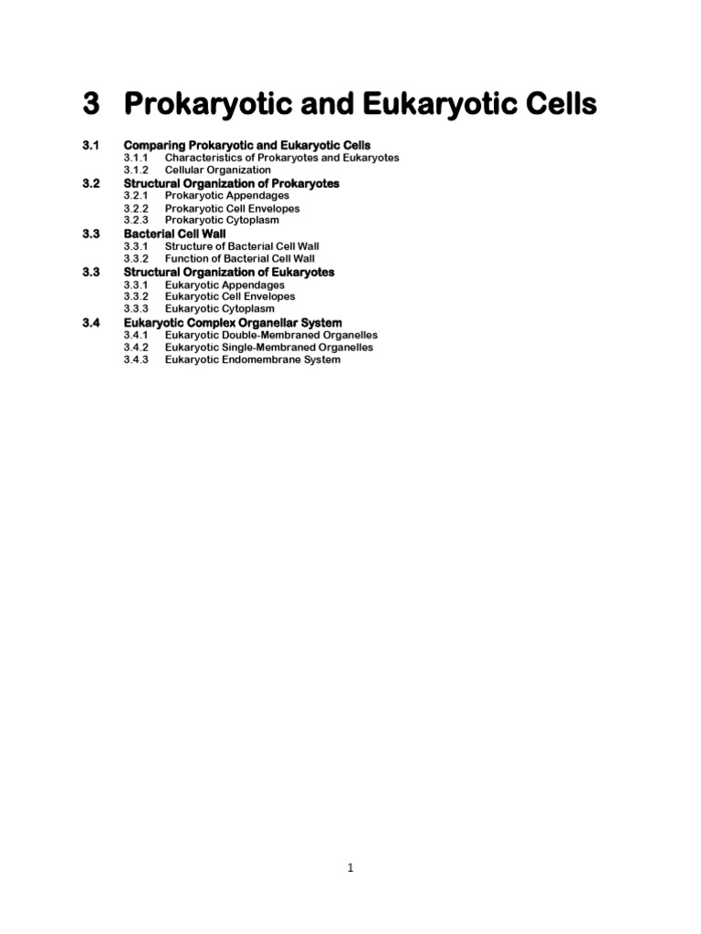 3-Prokaryotic and Eukaryotic Cells | PDF | Cell (Biology) | Cell Membrane
