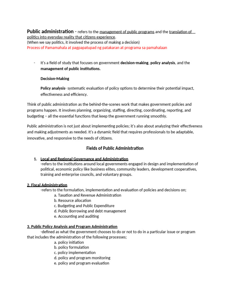 Principles in Public Administration Intro(Internet-based) | PDF ...