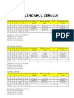 Calendarul cerului,nosmas