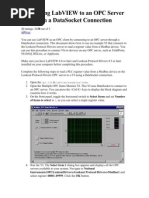 Connecting LabVIEW to an OPC Server Through a DataSocket Connection