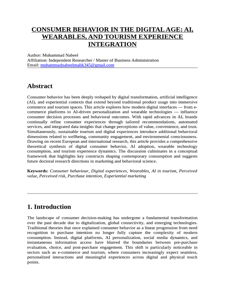 Consumer Behaviour in the Digital Age Draft 1 | PDF | Consumer ...