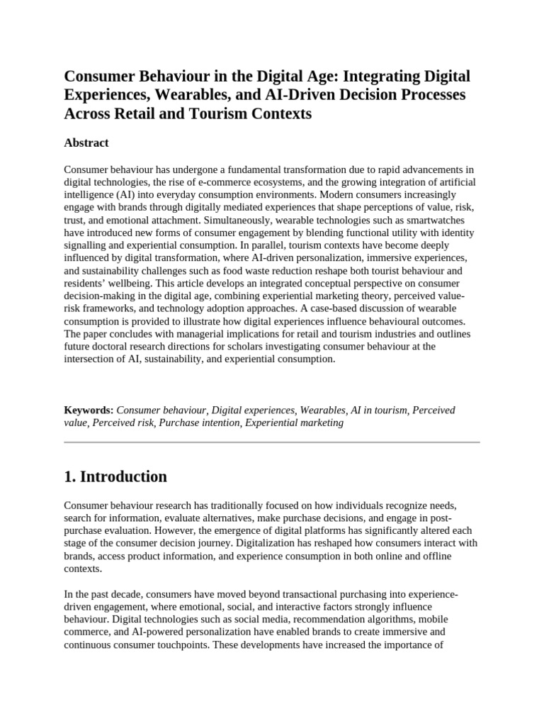 Consumer Behaviour in the Digital Age Draft 2 | PDF | Consumer ...