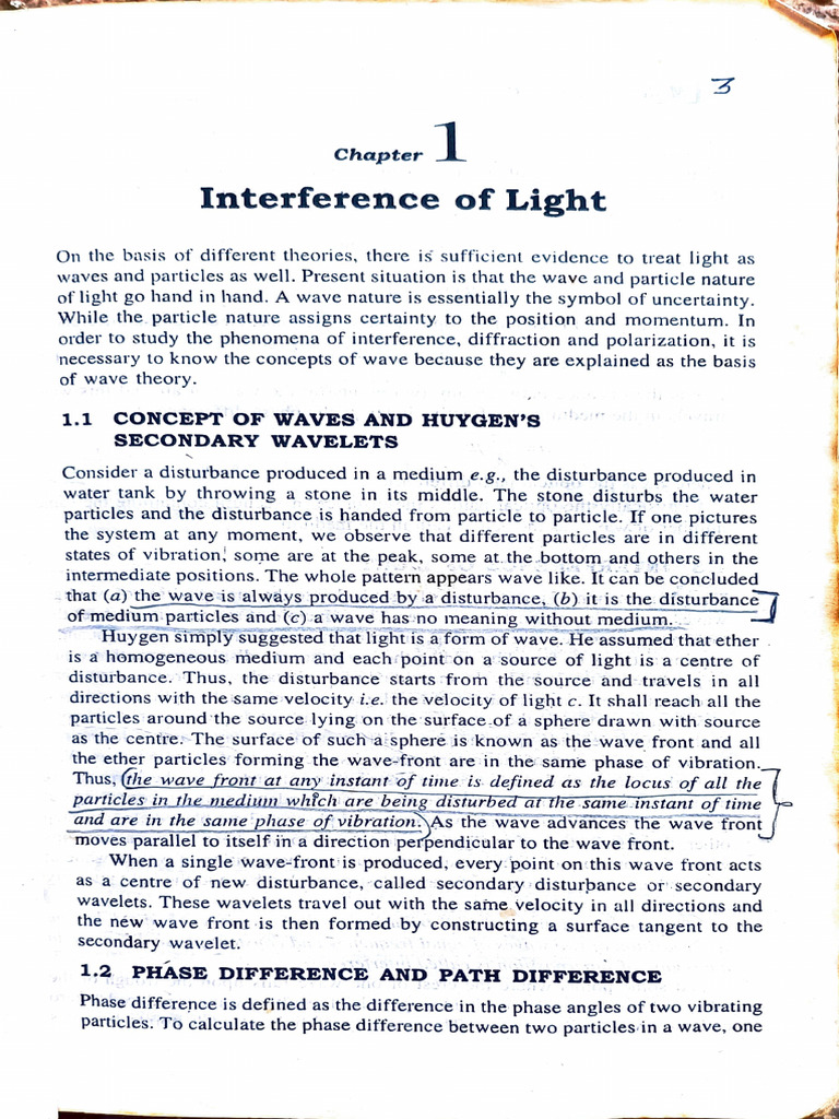 Interference of Light | PDF | Waves | Wavelength