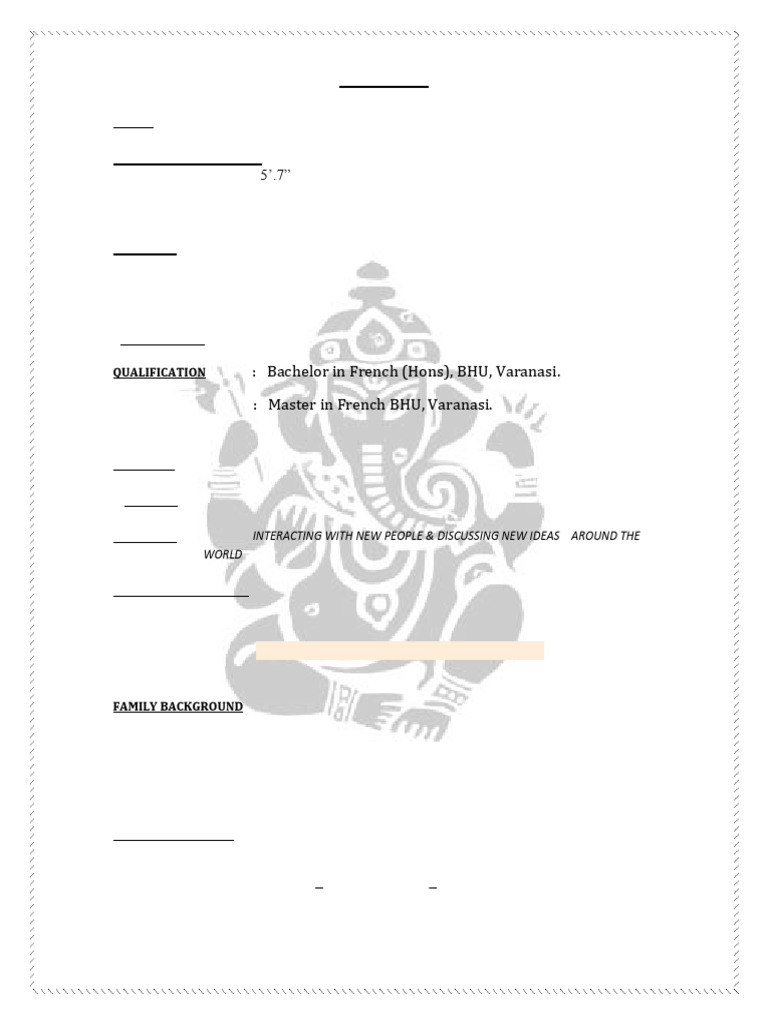 Biodata Varun | PDF