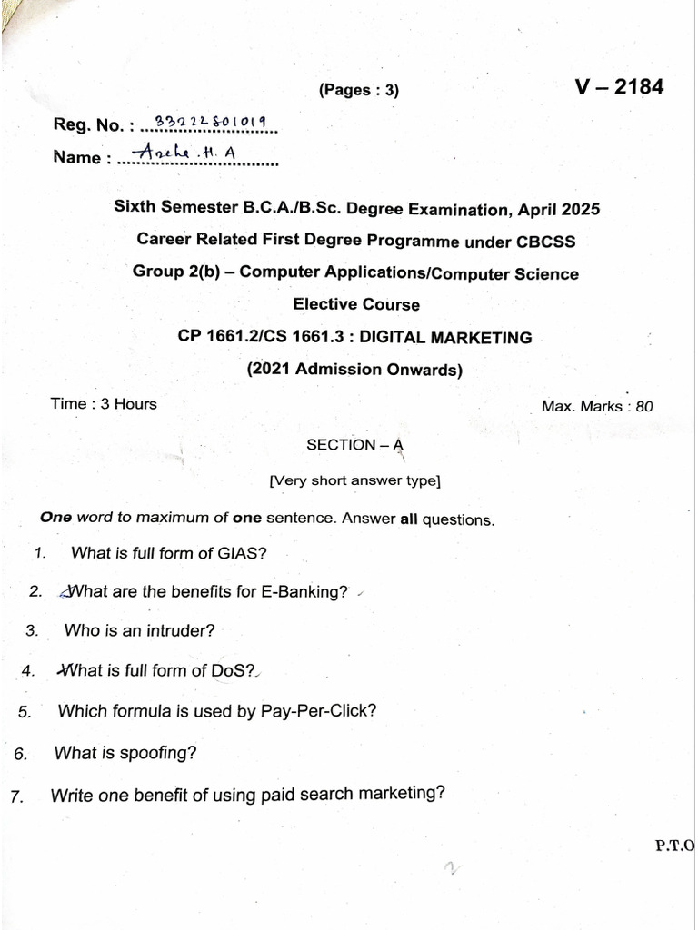 DM Question Paper | PDF