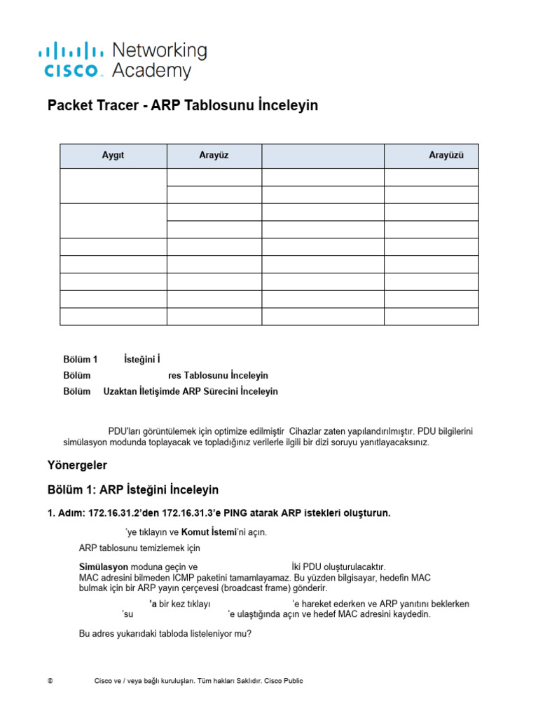 9.2.9 Packet Tracer Examine the Arp Table Tr TR | PDF