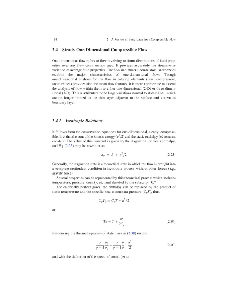 Basic Laws for a Compressible Flow | PDF | Nozzle | Fluid Dynamics