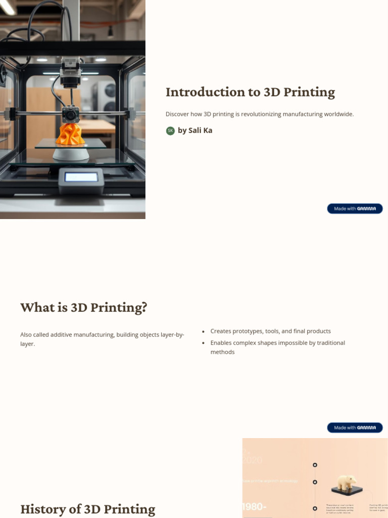 Introduction to 3D Printing | PDF