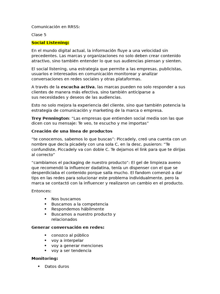 Comunicación en RRSS Clase 5 | PDF | Marketing | Comunicación humana