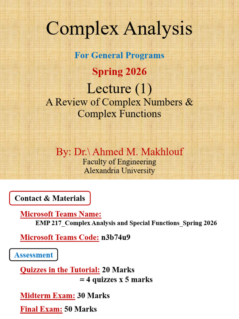 (Complex 01) Complex Numbers & Functions | PDF | Complex Number ...