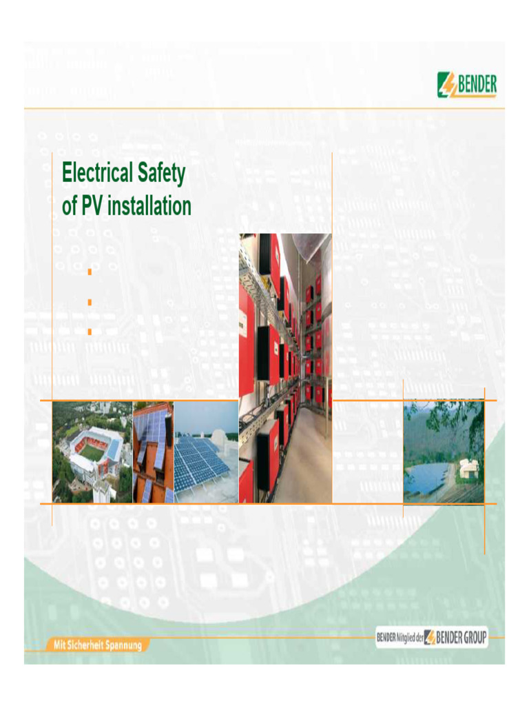06 - Electrical Safety of PV Installation | PDF | Photovoltaic System ...