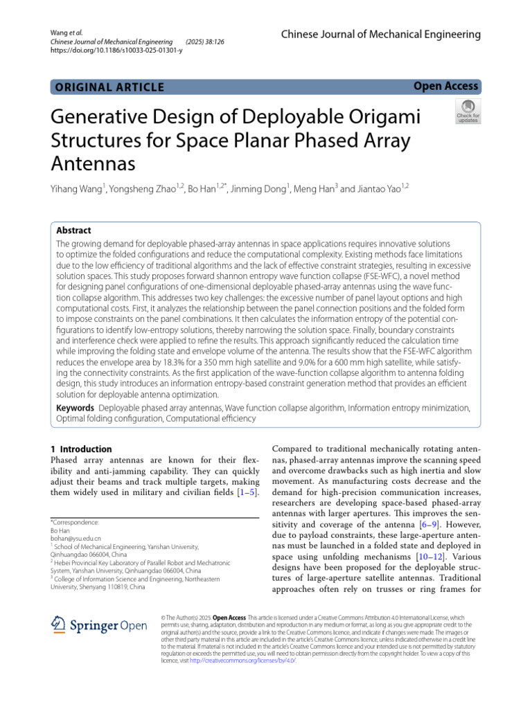 Generative Design of Deployable Origami Structures | PDF | Antenna ...