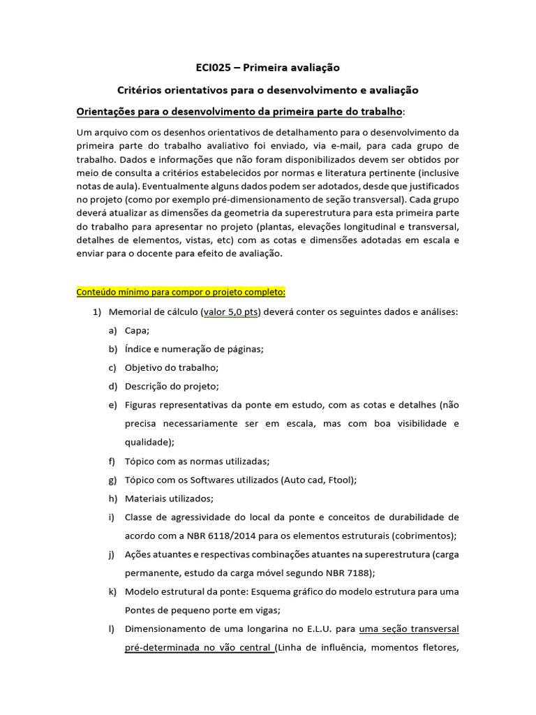 Orientaes para o Desenvolvimento Da Primeira Parte Do Trabalho | PDF