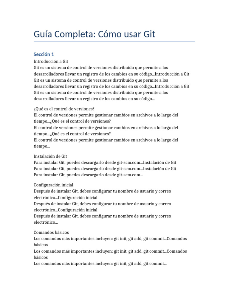 Guia Git 10 Paginas | PDF | Control de versiones | Software de red ...
