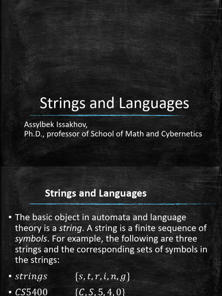 lec14_Strings and Languages | PDF | String (Computer Science) | Regular ...