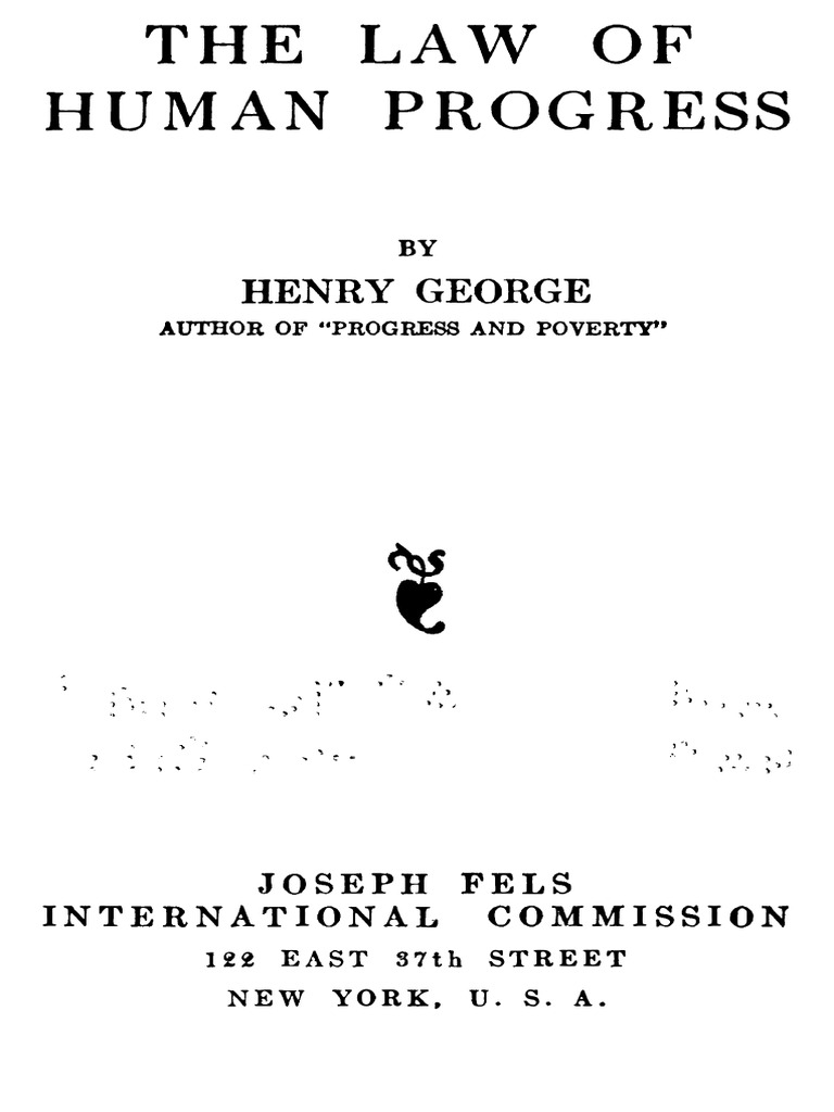 The Law of Human Progress | PDF