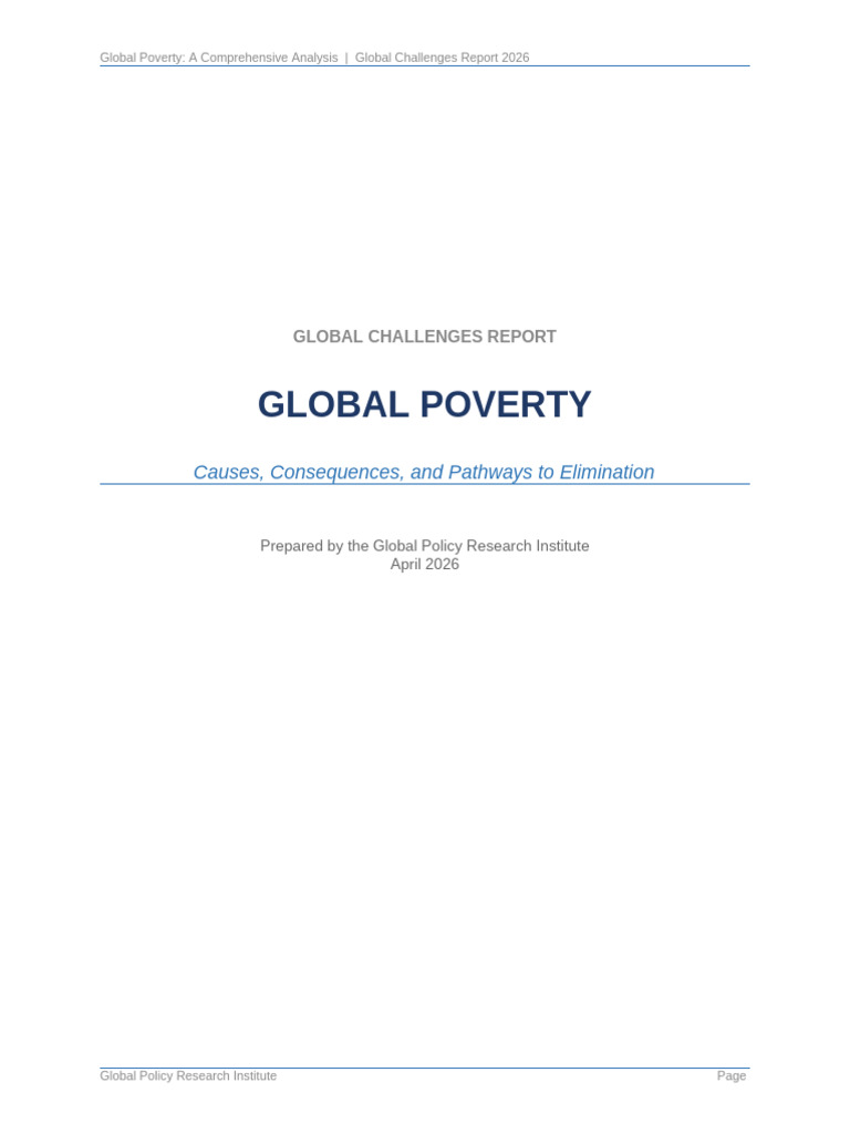 Doc1 Global Poverty | PDF | Cost Of Living | Poverty
