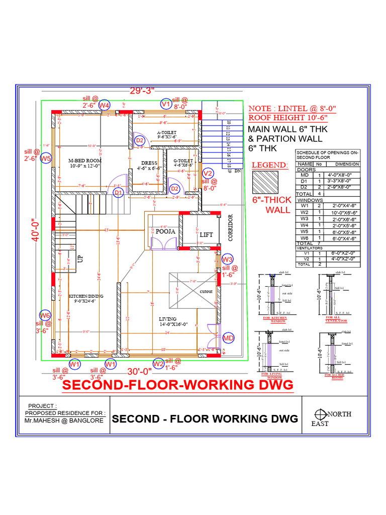 Second Floor Working Drg ( Mahesh) | PDF
