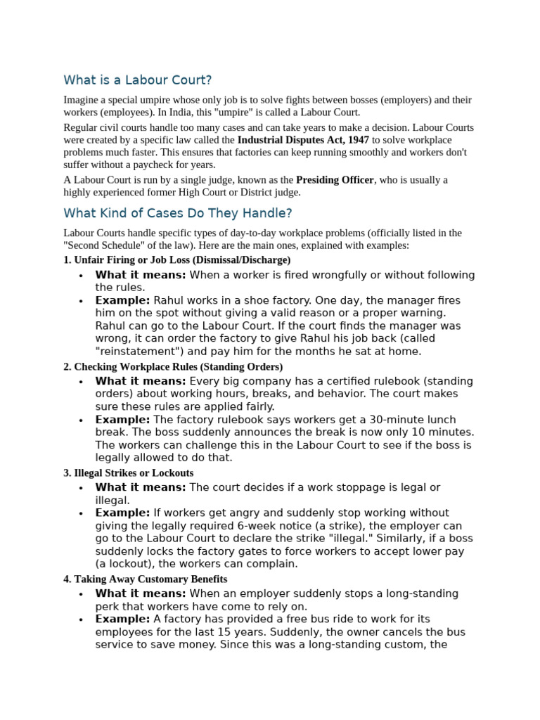 labour court | PDF | Strike Action | Lockout (Industry)